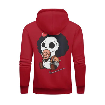 Anime Skull Character Hoodie with Kawaii Streetwear Aesthetic