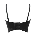 Mirror Sequin Bustier Corset Top with Structured Cups and Adjustable Straps