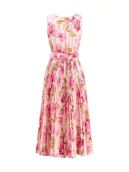 Vintage Floral Midi Dress with Soft Gothic Coquette Fashion Aesthetic