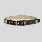 Faux Fur Rivet Waist Belt for Punk Y2K Alternative Fashion Styling