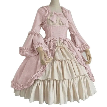 Victorian Gothic Layered Ball Gown with Dark Romantic Fashion Aesthetic
