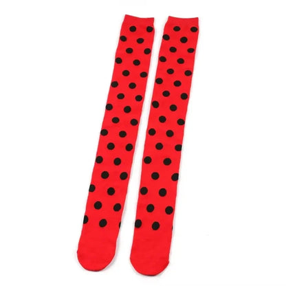 Polka Dot Over-the-Knee Socks with Soft Jacquard Knit for Casual Y2K Fashion