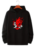 Anime-Inspired Flame Graphic Hoodie with Dark Manga Streetwear Energy