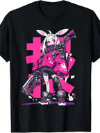 Kawaii Anime Streetwear Tee with Retro Cyber Manga Graphic Design
