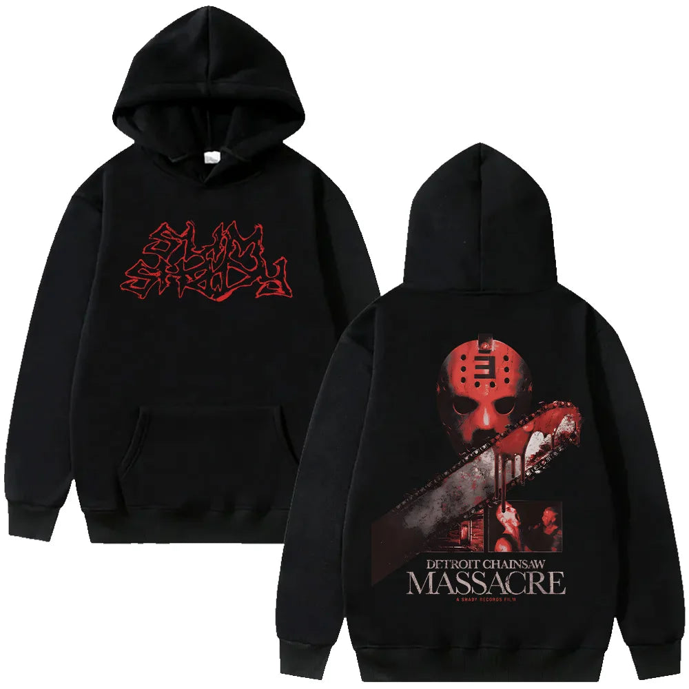 Gothic Manga Hoodie With Distressed Graphic Streetwear Aesthetic