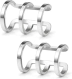 Stackable Ear Cuff Set for Punk Gothic and Alternative Fashion