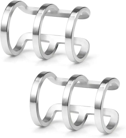 Stackable Ear Cuff Set for Punk Gothic and Alternative Fashion