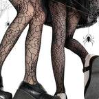 Spider Web Pattern Fishnet Tights Gothic Alternative Fashion Mesh Hosiery