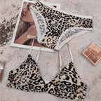Playful Cherry Print Wire-Free Triangle Bralette and Panty Set