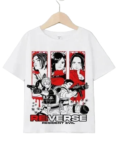 Anime-Inspired Manga Graphic Oversized Casual Streetwear Cotton T-Shirt Design