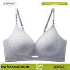 Heathered Grey Ribbed Maternity Bra with Sporty Lettered Straps