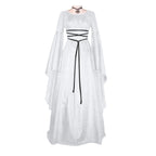 Fantasy-Inspired Gothic Empire Waist Maxi Dress with Elegant Flowing Drape