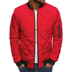 Men's Quilted Bomber Jacket with Lightweight Urban Streetwear Styling