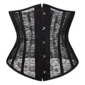 Ethereal White Floral Lace Underbust Waist Cincher with Front Clasps