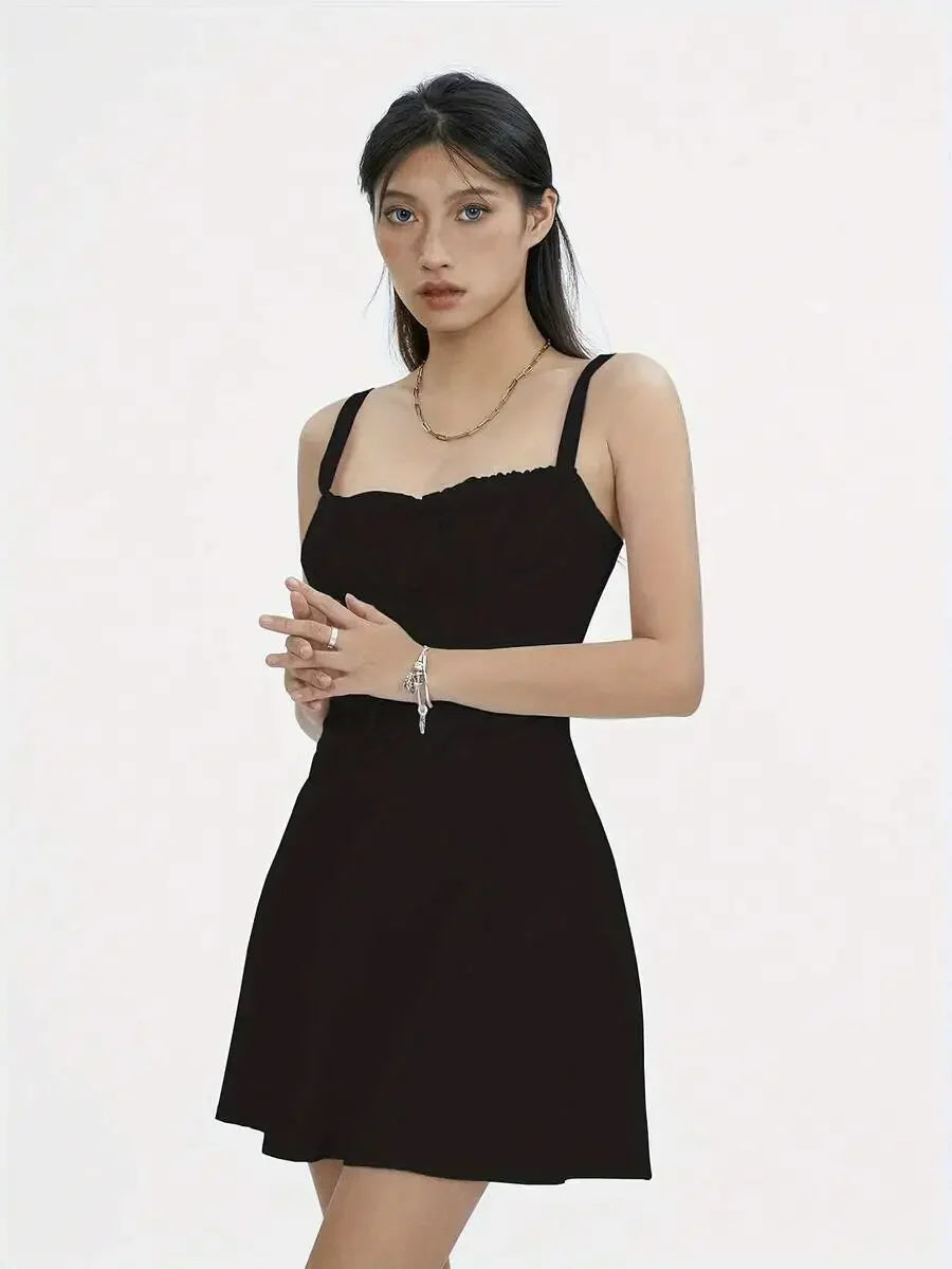 Corset Inspired Mini Dress with Sweetheart Neckline and Flared Skirt