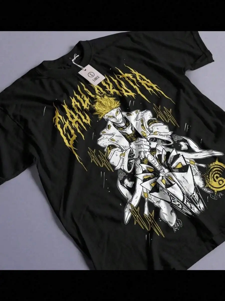 Dark Anime Goth Distressed Oversized Graphic Streetwear Shirt