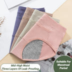 Four-Piece High-Waisted Leak-Proof Menstrual Brief Set