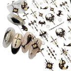 Gothic Cross and Blood Drip Nail Art Accessories for Alternative Styles