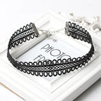 Vintage Floral Lace Gothic Choker Necklace for Dark Feminine Styling