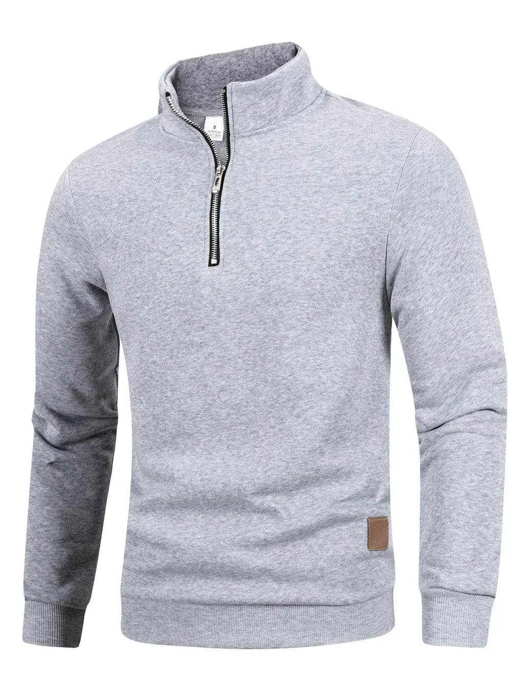 Men's Quarter Zip High Neck Minimalist Knit Casual Sweater Pullover