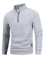 Men's Quarter Zip High Neck Minimalist Knit Casual Sweater Pullover