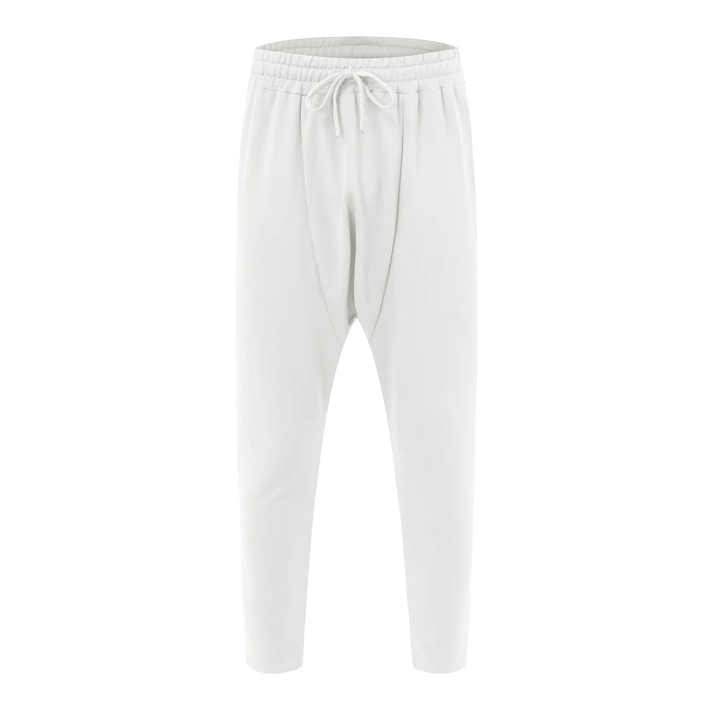 Men's Relaxed Harem Cargo Pants with Cropped Fit and Streetwear Utility Style