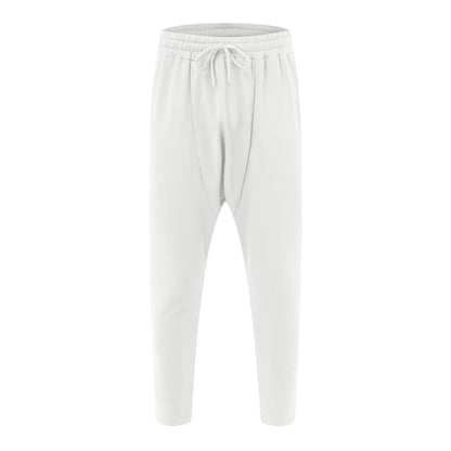 Men's Relaxed Harem Cargo Pants with Cropped Fit and Streetwear Utility Style