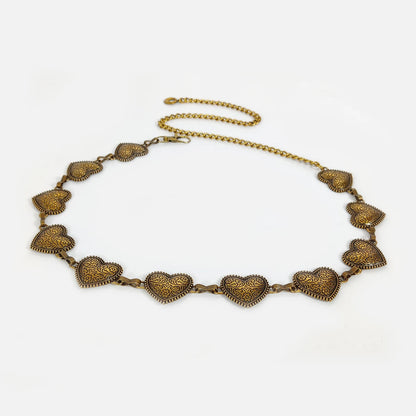 Vintage Heart Chain Waist Belt for Gothic Harajuku Alternative Fashion Looks