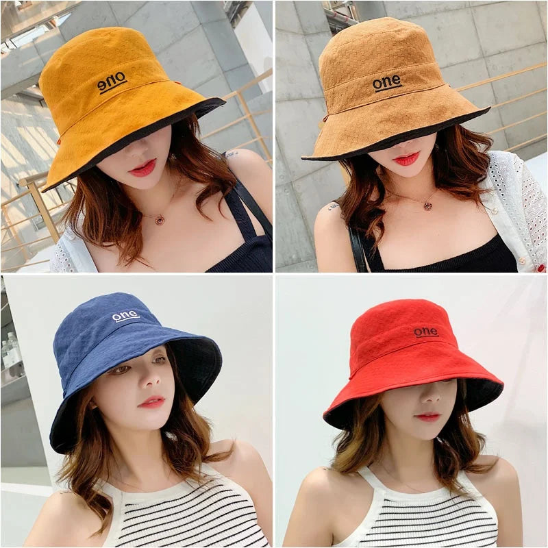Reversible Cotton Bucket Hat with Minimalist Embroidered Detail for Everyday Casual Style