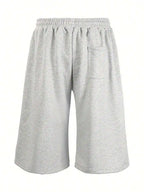 Men's Loose Fit Mid Length Casual Shorts with Elastic Waist and Minimalist Streetwear Style