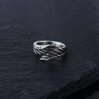 Vintage Wing Open Ring for Gothic Punk and Alternative Fashion Looks