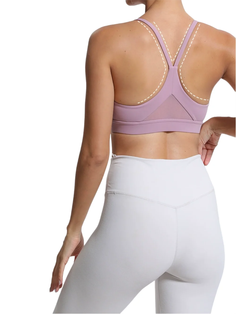 Seamless Wire-Free Yoga Crop Top with Built-In Support and Thin Straps