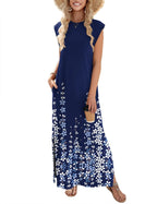 Loose Fit Sleeveless Floral Maxi Dress with Pockets for Casual Styling
