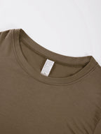 Women's Essential Fitted Crop T-Shirt for Minimalist Casual Streetwear Everyday Fashion Style