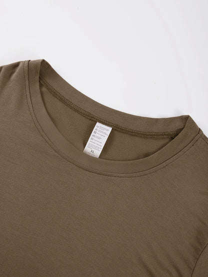 Women's Essential Fitted Crop T-Shirt for Minimalist Casual Streetwear Everyday Fashion Style