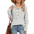 Women's Ribbed Knit Hooded Sweater with Relaxed Fit for Cozy Everyday Layering