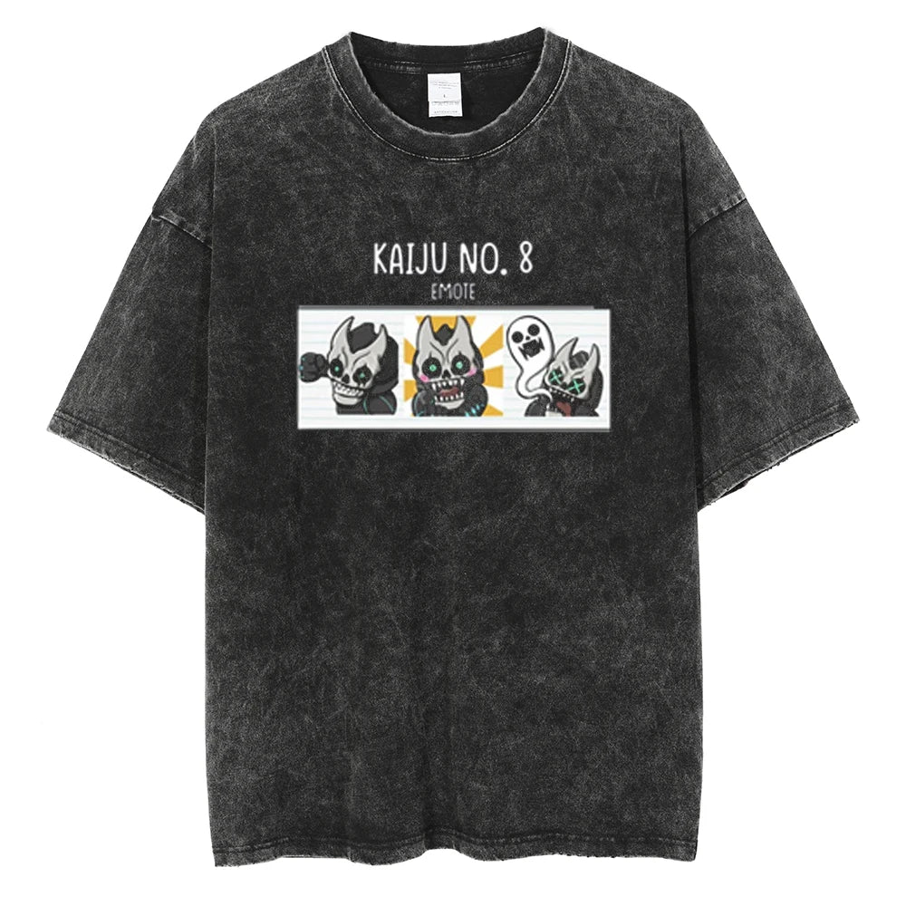 Minimalist Manga Graphic Oversized Vintage Washed Casual Streetwear T-Shirt
