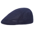 Breathable Plaid Ivy Flat Cap Adjustable Casual Vintage Streetwear Beret Hat