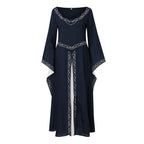 Medieval Inspired Hooded Maxi Dress With Gothic Fantasy Alternative Fashion Styling