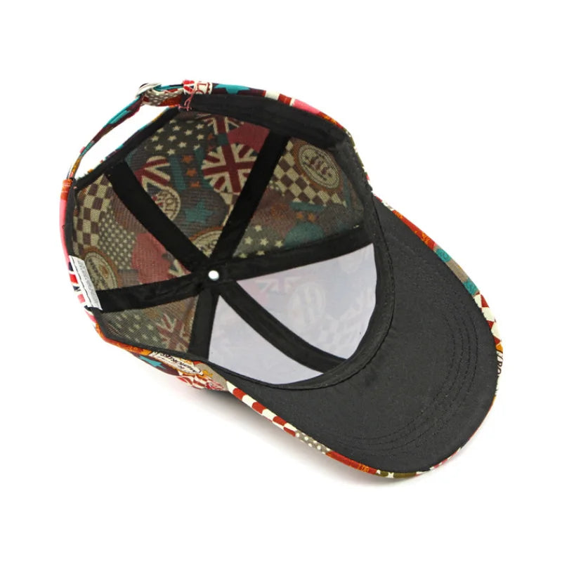 Graffiti Print Dad Cap Adjustable Curved Brim Casual Streetwear Baseball Hat