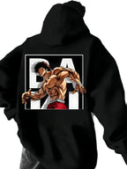 Anime Fighter Graphic Hoodie with Bold Manga Streetwear Style
