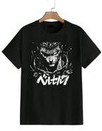 Dark Anime Goth Oversized Distressed Streetwear Graphic Tee