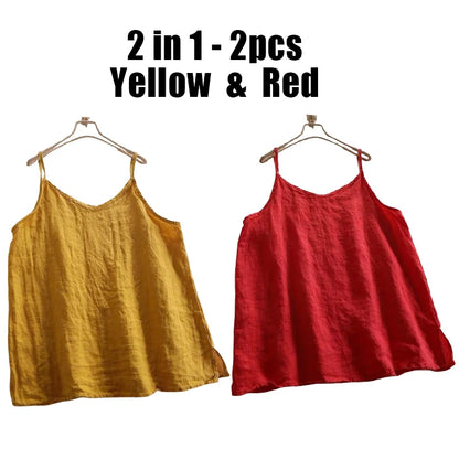 Relaxed V-Neck Camisole Tank Top with Lightweight Everyday Streetwear Styling
