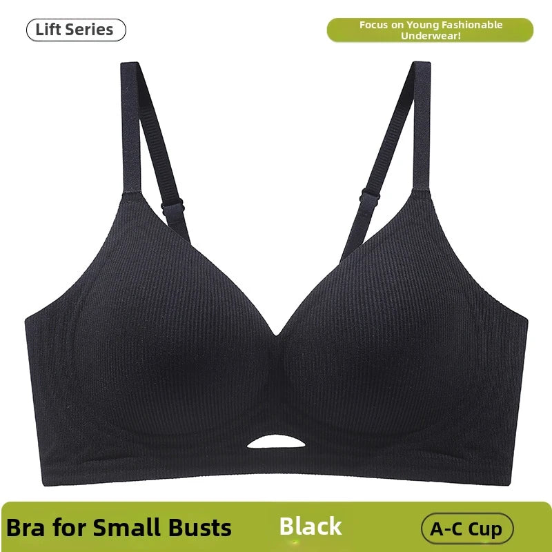 Heathered Grey Ribbed Maternity Bra with Sporty Lettered Straps
