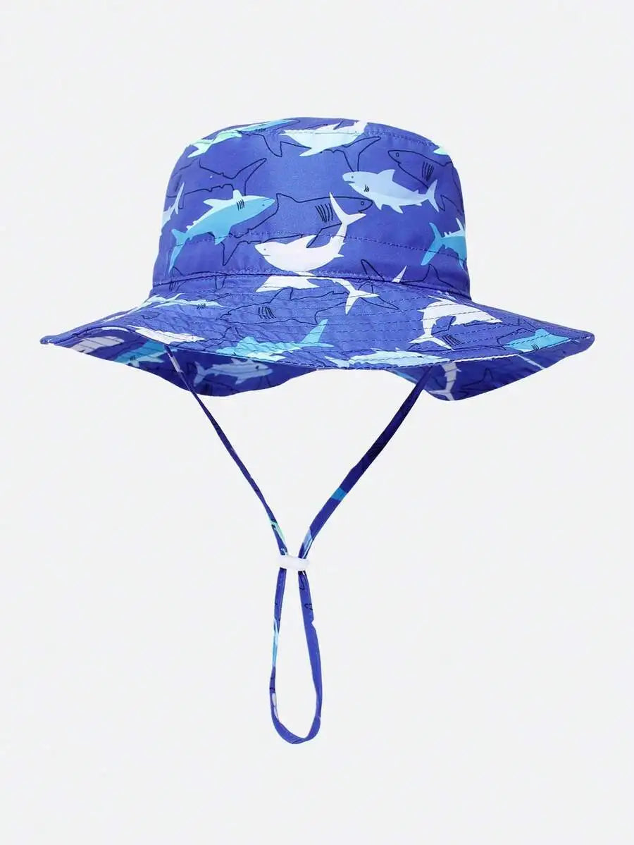 Adjustable Bucket Sun Hat with Chin Strap and Wide Brim for Outdoor Summer Adventures
