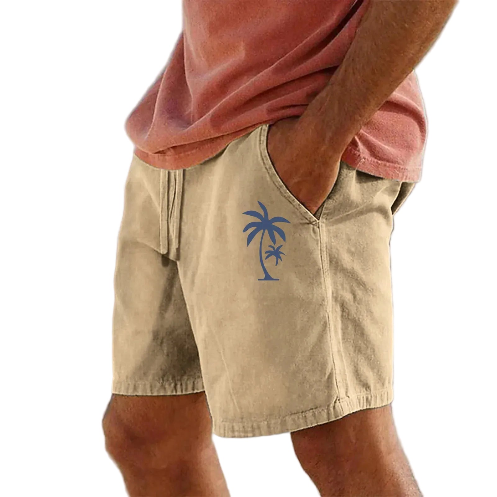 Men's Casual Drawstring Resort Shorts with Relaxed Everyday Summer Vacation Style