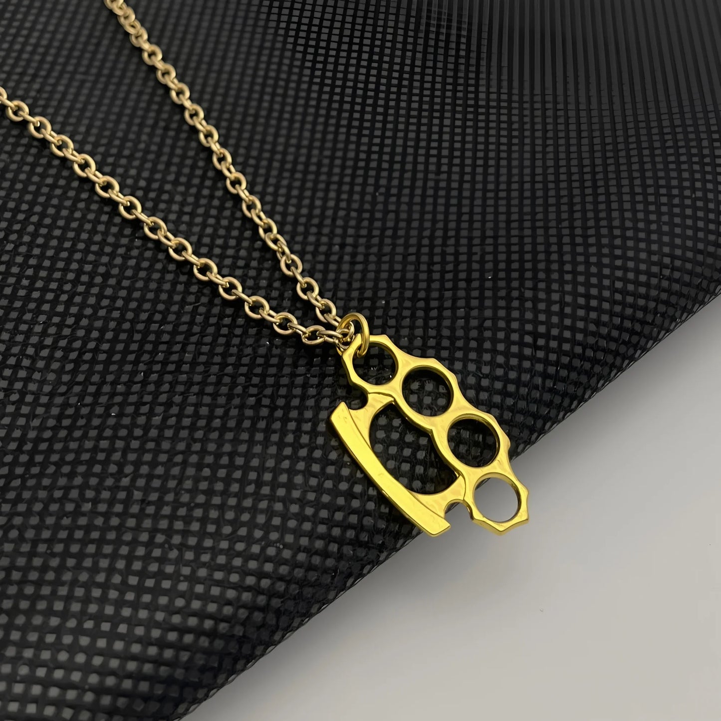 Vintage Knuckle Pendant Necklace for Punk Gothic and Alternative Streetwear Looks