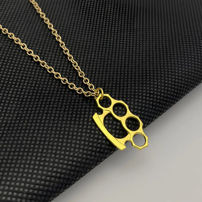 Vintage Knuckle Pendant Necklace for Punk Gothic and Alternative Streetwear Looks