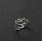 Thorn Wrapped Open Ring for Gothic Punk and Dark Romantic Fashion