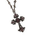 Gothic Heart Cross Pendant Necklace Set With Dark Romantic Charm Details